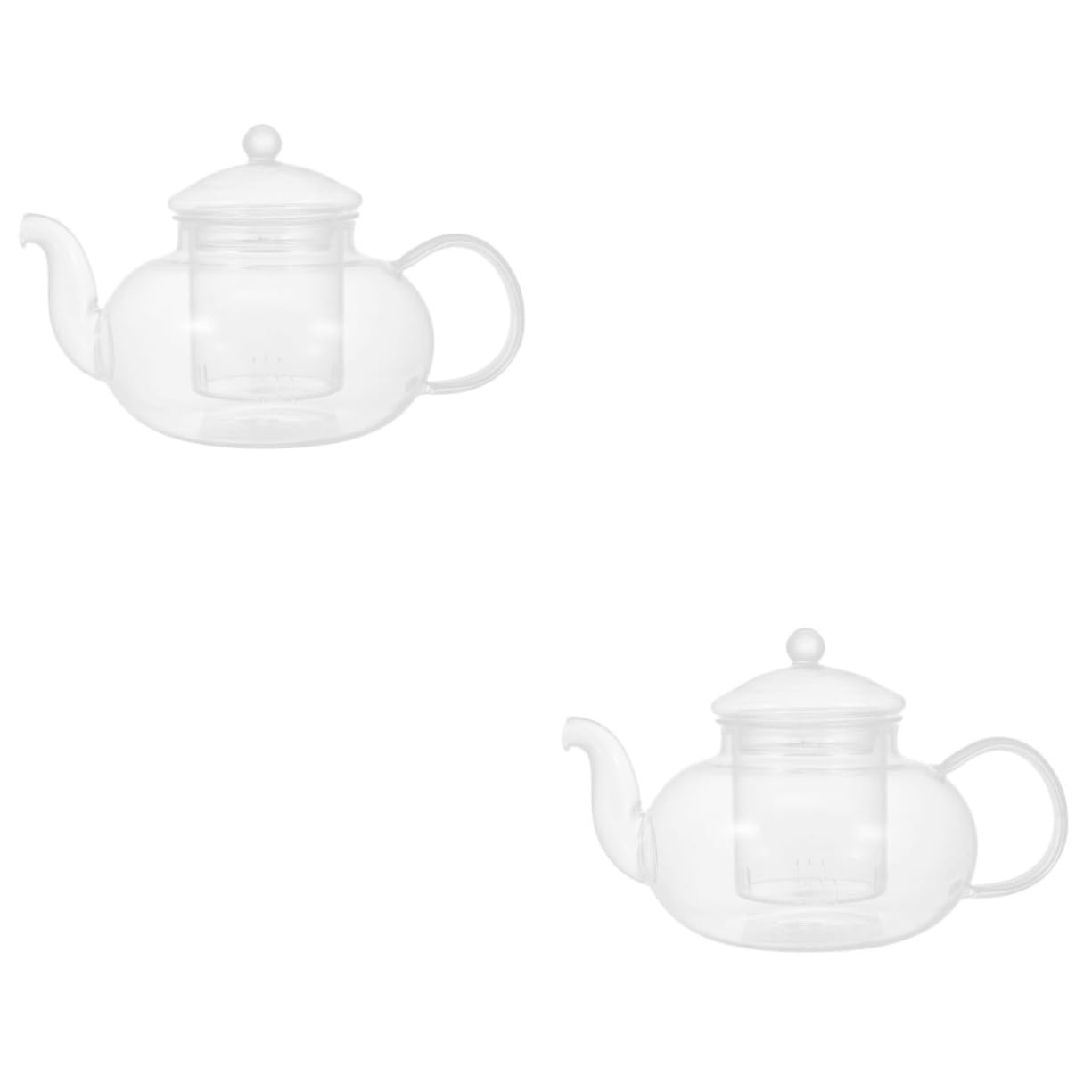 Cabilock 2 Piezas tetera de vidrio infusor te infusionador de te tea infuser cafetera tetera Infusor de para hojas sueltas. s con es para té suelto clara