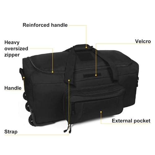 Travel Duffle Bag With Wheels Extra Large Rolling Duffel Bags for Tactical Military Deployment Camping4