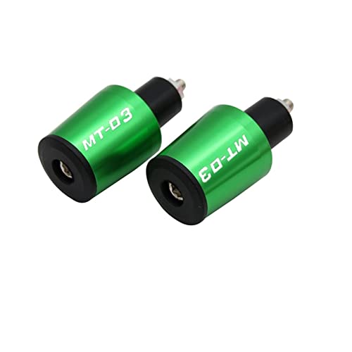 Poignées de Guidon 22mm pour Yamaha MT-03 2015-2018 Embouts Verts