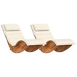 Photo Gallery vidaxl lettini a dondolo con cuscini 2 pezzi in legno massello di acacia Photo Gallery vidaxl lettini a dondolo con cuscini 2 pezzi in legno massello di acacia