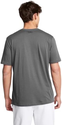 Under Armour UA M SPORTSTYLE LC SS Erkek T-Shirt Castlerock / / Black SM - Görsel 4