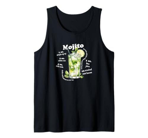 Summer Refreshing Cocktail Mojito Recipe, Mint Leaves & Lime Tank