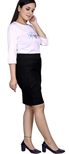 Image of Polycotton Skirt Top Set for Girls Fancy Skirt with White Top for Girls Kids