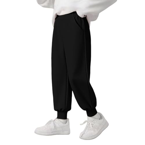 Winter Boys Thermal Sweatpants Fleece Warm Jogger Pants with Pockets Trendy Elastic Waist Trousers3