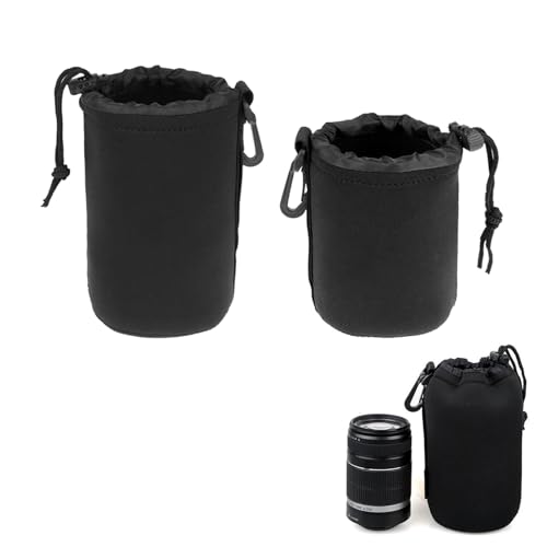 Objektivtasche, Schutzbeutel für Kamera Objektiv, Kameraobjektivtasche, Linsenbeutel, Neopren Objektivbeutel, Objektiv Tasche, Objektive Und...