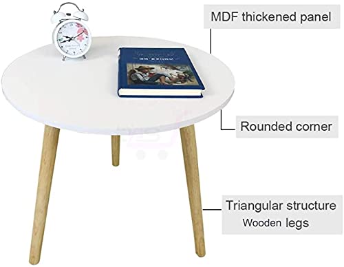 Image of Shoppee Fold-able Oval Shaped Side Table /Tea Coffee Breakfast Table (White Round)