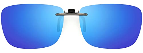 Image of Polarized Clip On Sunglasses Over Prescription Glasses Men Women Compact Fit Non-Flip Up