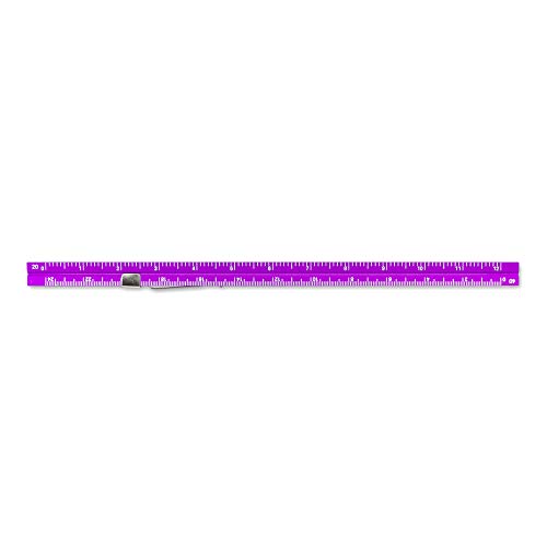 Image of Alumicolor Aluminum Engineer Pocket Scale With Clip, 6IN, Purple