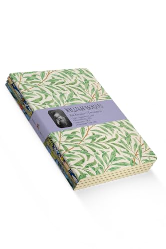 William Morris temalı 4'lü defter seti, çizgisiz, 64 sayfa, 14x21 cm, çok renkli