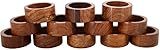 Divine Glance Set of 12 Wooden Handmade Decorative Napkin Rings for Dinner Party Table Decor 1.5 inch