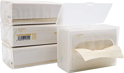 Drdirt Bamboo Facial Tissue 3 Ply 110 Count Individual Travel 4 Packs With 1 Dispenser Wall Mounted Box Cover Holder For Bathroom And Kitchen #TOP21