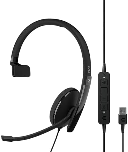 EPOS Adapt 130T USB II - Wired, Single-Sided Headset with USB Con...