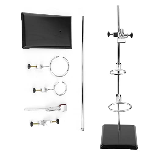 Support de laboratoire avec pince pour flacon et lampe à alcool - 3