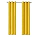 Produktbild Deconovo Blickdicht Gardinen mit Ösen für Schlafzimmer Thermogardinen Vorhang Blickdicht 229x107 cm Senfgelb 2er Set