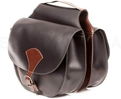 Cowhide Genuine Leather Western Equestrian Trail Simple Horse Saddle Bag Pack Equipment Horse Saddle Bags Tack Set Accessories Size: 10” L x 10” W x 3 ½” D inches' MO-SBAG-130