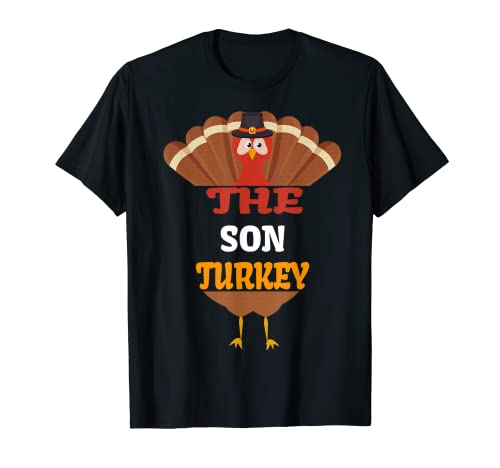 The Son Turkey Matching Family Group Festa del Ringraziamento Divertimento Maglietta