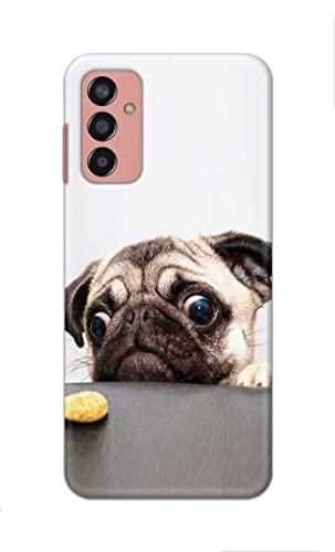 Image of PRINTFIDAA� Printed Hard Back Cover Case for Samsung Galaxy F13 4G Back Cover (Pug Dog) -2808
