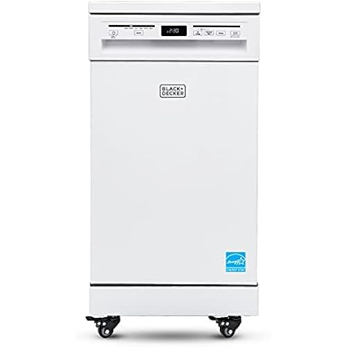 BLACK+DECKER 18-Inch Portable Dishwasher, Energy Star, BPD8W, White