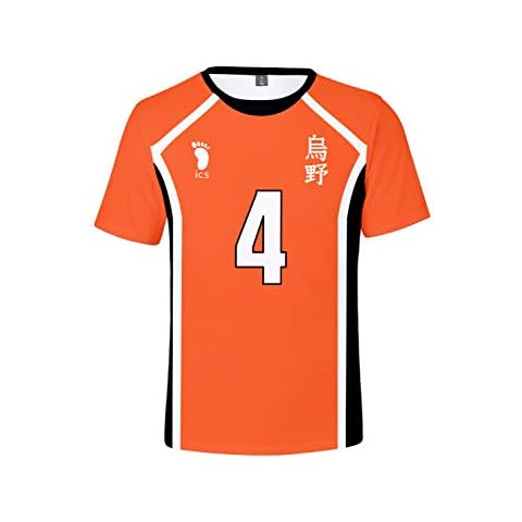 Bilicos Haikyuu Nishinoya Yuu - Camiseta de manga corta para voleibol, color naranja, talla XXL Cover