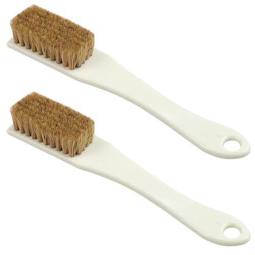LLMSIX 2 cepillos de pelo de cerdas de jabalí, mango portátil, cepillo de tiza para escalada en roca, herramienta de limpieza ergonómica con agujero para colgar, adecuado para escalada y limpieza de