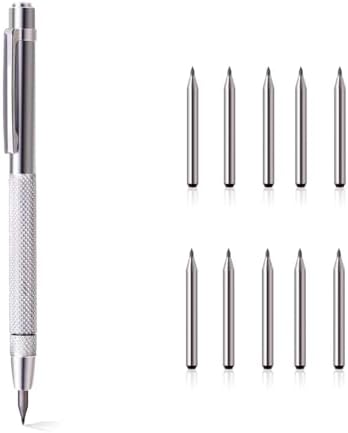 Penna Per Incisione In Tungsteno - Con 10 Punte Per Metallo, Legno E Vetro - Foto 11