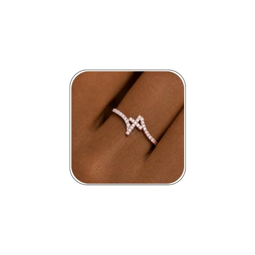 LevyPan 14K Gold Plated Cross Statement Rings for Women Tarnish Resistant Eternity Promise Ring Infinity Wedding Ring Band