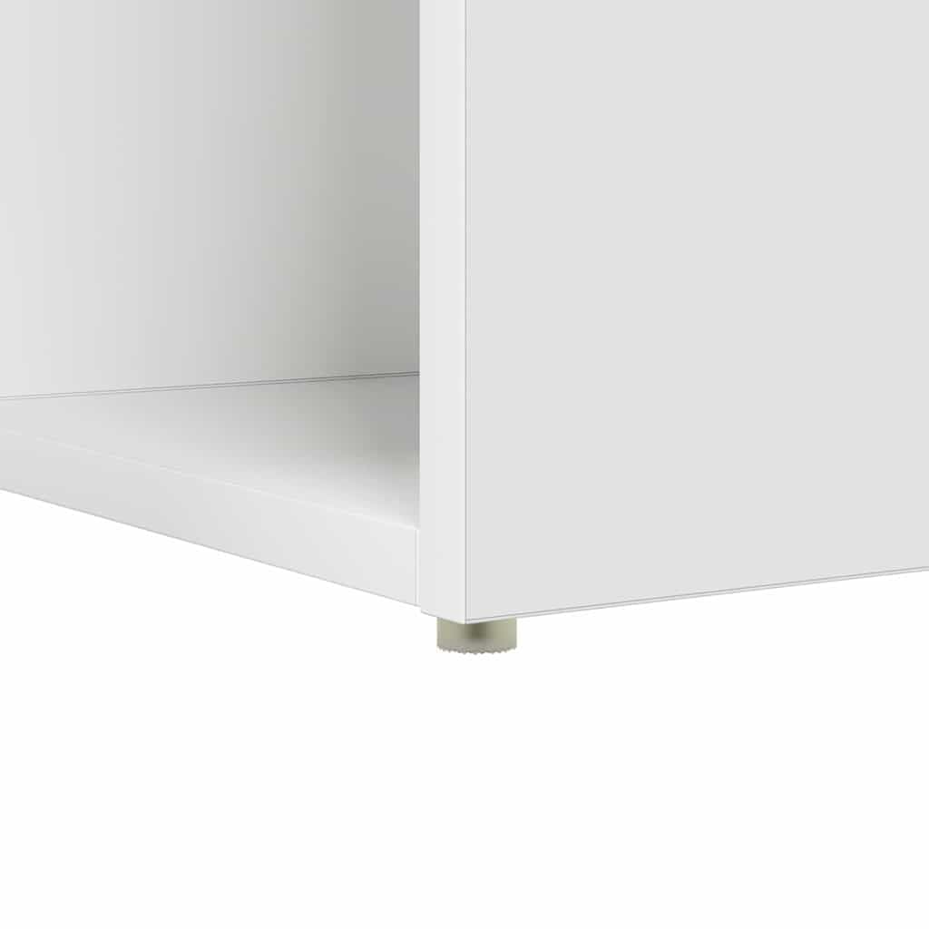 Biurko z regałem, białe, z materiału drewnopochodnego, 108 x 55 x 103,5 cm, stolik pod komputer, meble do gabinetu, biurko gamingowe, stół do jadalni, nowoczesne, funkcjonalne