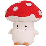 MMguai 14 inch Mushroom Man Stuffed Animal,Cute Big Red Funny Mushroom Man Soft Pillow Plushie, Large Red Mushrooms Stuffed Animals Toys Plushies, Gift for Girls and Boys Kids Birthday, Christmas