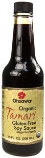 Ohsawa Organic Tamari, 100% Wheat-Free, Traditionally Brewed in Cedar Kegs for Extra Flavor - Japanese Soy Sauce, Low - Sodium, Gluten-Free, Vegan, Kosher - 10 oz