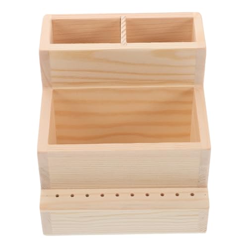 Support de perceuse à ongles en bois Healeved avec compartiments de tri