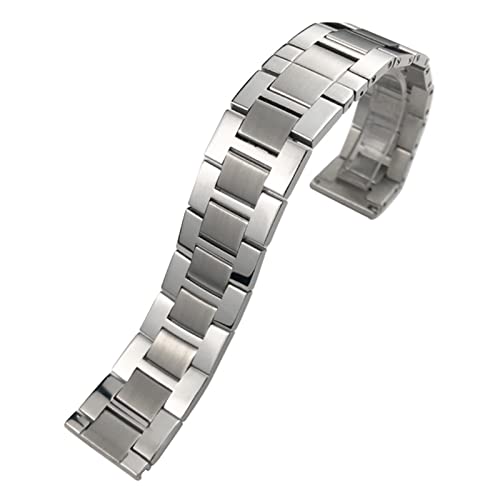 Sangle de montre en acier inoxydable massif 20 mm argent pour Tank Solo