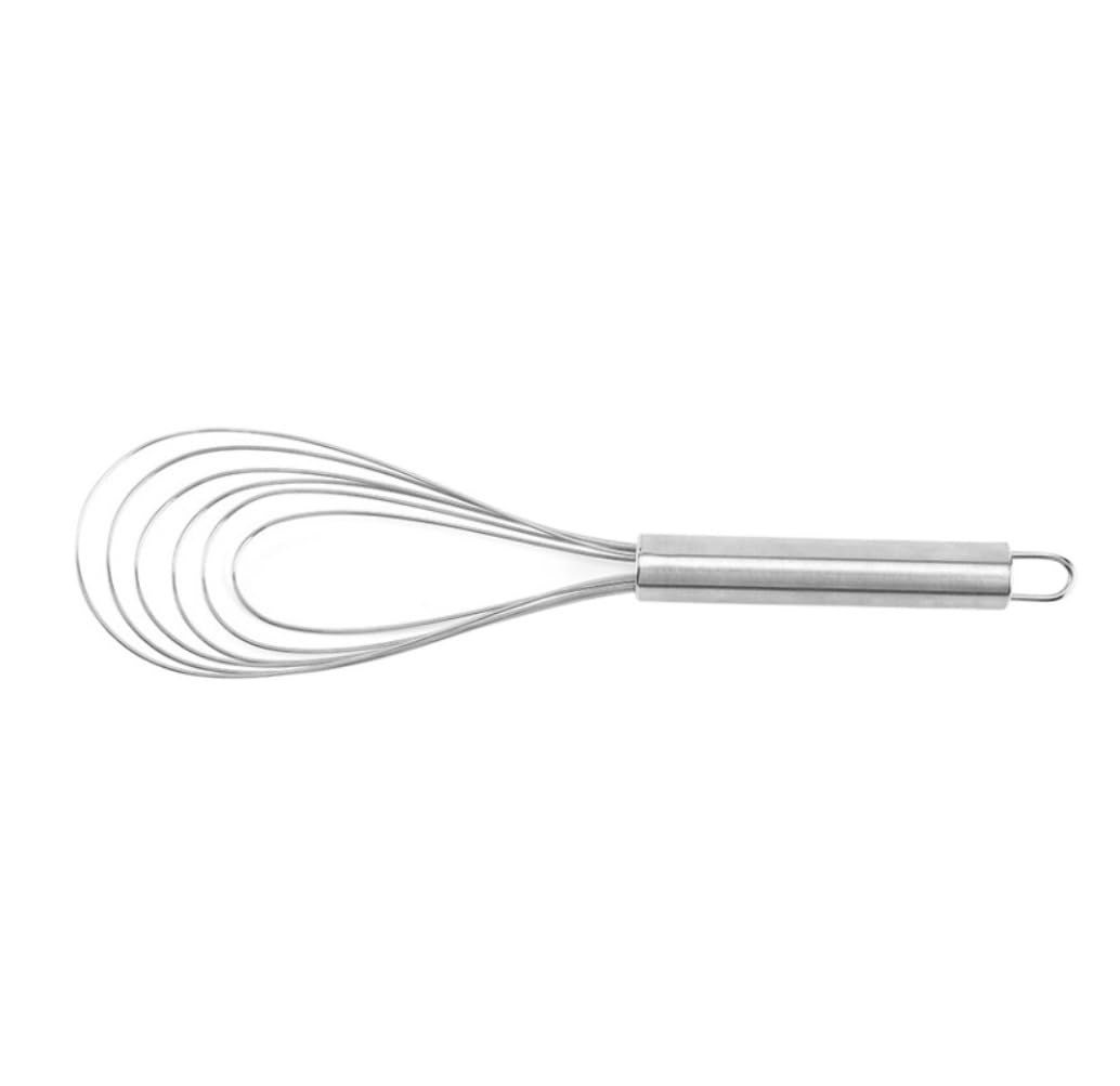 Batidor Varillas Cocina Batidor De Huevos De Acero Inoxidable En Forma De Abanico, Herramienta For Hornear, Varilla Agitadora Manual Multifunción Barillas Batir Batidor De Huevo(6.8x26.7cm)