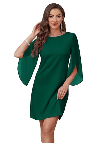 Image of RUMIA Womens Cocktail Dresses Flutter Sleeve Wedding Guest Dresses for Women 2026 Trendy