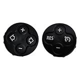 Copgge 3 Spoke Steering Wheel Multifunction Switch Cruise Control Cover and Volume Control Button Cover for Mini Cooper R55 R56 R57 R58 R59 R60 R61 2007-2015 (Volume Key + RES + Dial Cover, One Size)