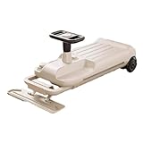 Ride on Toys Electric Wiggle Car Swing Car Balance Bike Portable Ride On Cleaning Go Kart with Trailer for Age 3 and Up with Pedal(Beige)