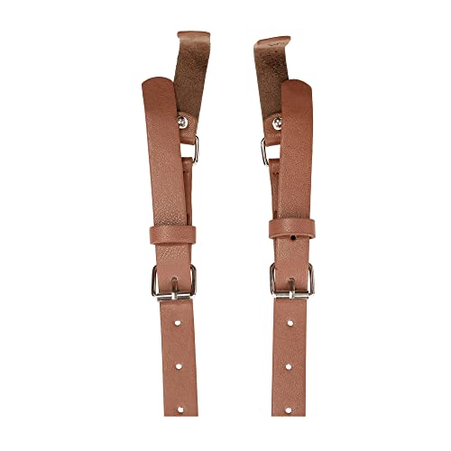 Allegra K Unisex Plus Size Vintage PU Leather Y Back Suspenders Adjustable Holes Belts for Women Men3