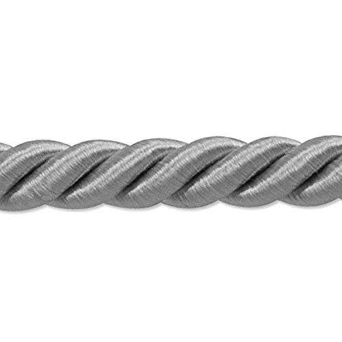 Expo International Savannah Twisted Cord Trim, 20 Yd/3/8, Gray #TOP5