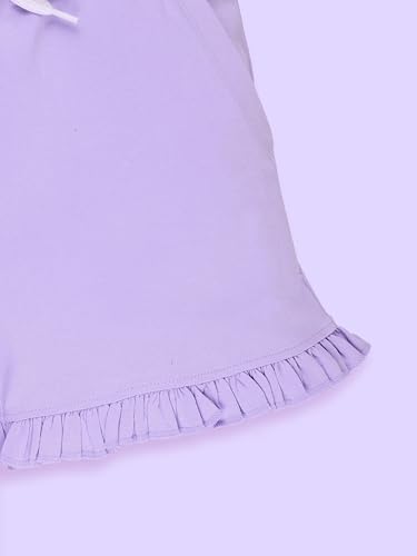 Image of KiddoPanti Girls 100% Cotton Bottom Hem Frill Hot Shorts
