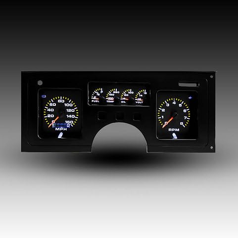 1984-1989 Chevy Corvette Analog Gauge Panel Direct Replacement, Black Faceplate, GPS Speed, Water & Oil Press Sending Units Included AP2003-S9020