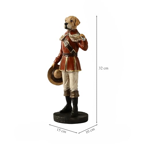 Image of ARMONIA Victorian Style Dog Figurine, Decorative Statue with Metallic Accents, European Designer Collections Idol for Home Decor Gift,New Year Gift,Christmas Decoration & Housewarming
