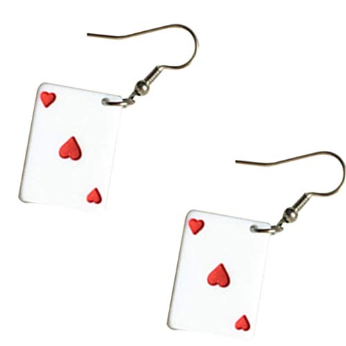 Babysbreath17 Femmes Carte drôle Jouer Teenages Cadeaux Pendants d'oreilles Intéressant Crochet Oreille Personlized Teenages Cadeaux de Noël Bijoux Eardrop Cover