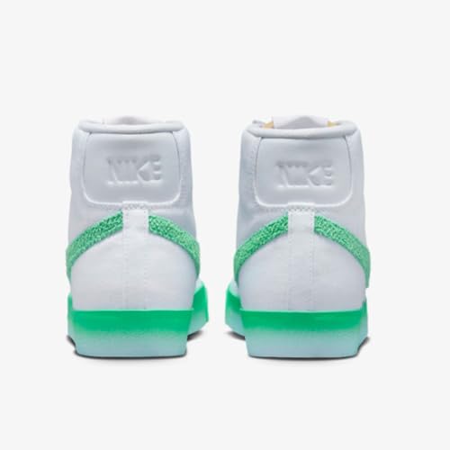 Nike Womens Blazer MID '77 (FJ4547-100, White/Spring Green-Barely Green) Size 10.53