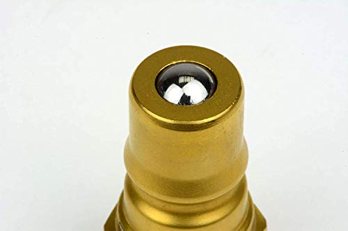 Image of TEMCo 1 /4 inch Female NPT Thread 1 /4 inch Body Pair Hydraulic Coupler ISO 7241B Ball Valve Quick Connect for Tractors and Ag Equipment Fits Pioneer Parker Format - HF0057 (HF0055 + HF0056)