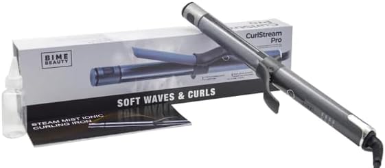 Bime Beauty Curlstream Pro 2023 - Plancha de cerámica para el cabello, alisadora y rizadora 2 en 1 con temperatura ajustable, alisador de pelo de