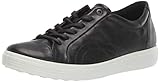 ECCO women's Soft 7 Stitch Tie Sneaker, Black, 10-10.5 US