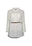 Hailys Larissa Frauen Bluse weiß L 100% Baumwolle Basics, Streetwear