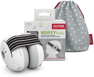 Alpine Muffy Baby Ear Defenders - Noise cancelling ear muffs for babies and toddlers from 12 to 36 months - Prevent hearing damage - Improve sleep on the move - Comfortable fit