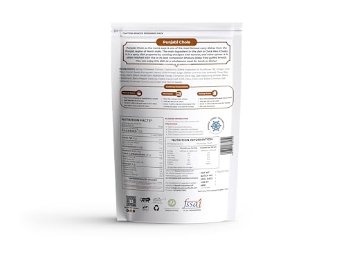 Image of Indian Kitchen Foods Freeze Dried Ready to Eat Jain Punjabi Chole - Each Rehydrated Wt. 260 gm (Pack of 3)