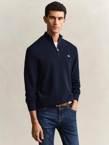 Vêtements GANT Micro Textured Cotton Half Zip pour Homme - vue 3
