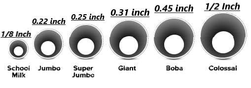 Pitillos desechables negros 7 3/4 pulg diam 1/4 pulg caja 500 miniatura 6
